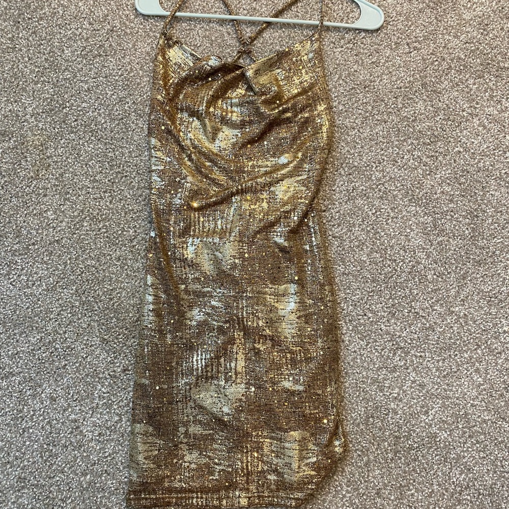 Gold boutique dress